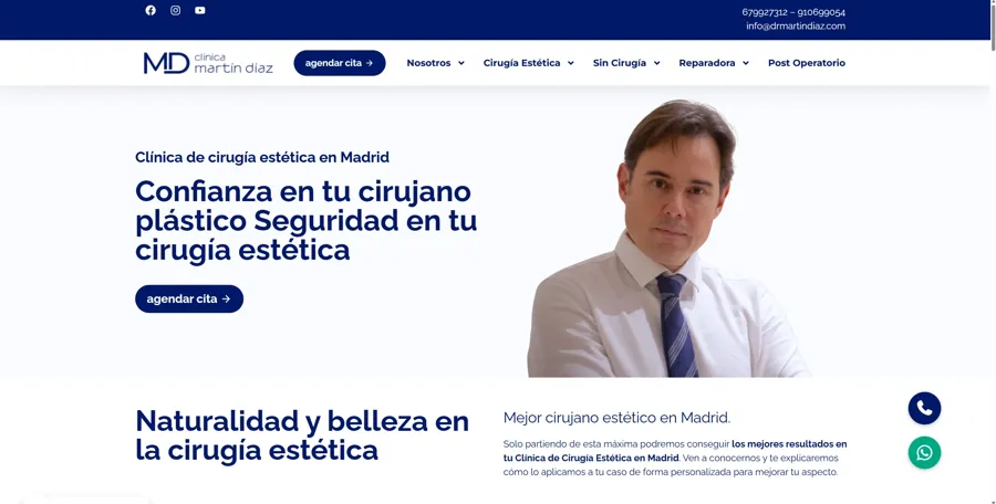 Web de la Clínica Dr. Martín Díaz
